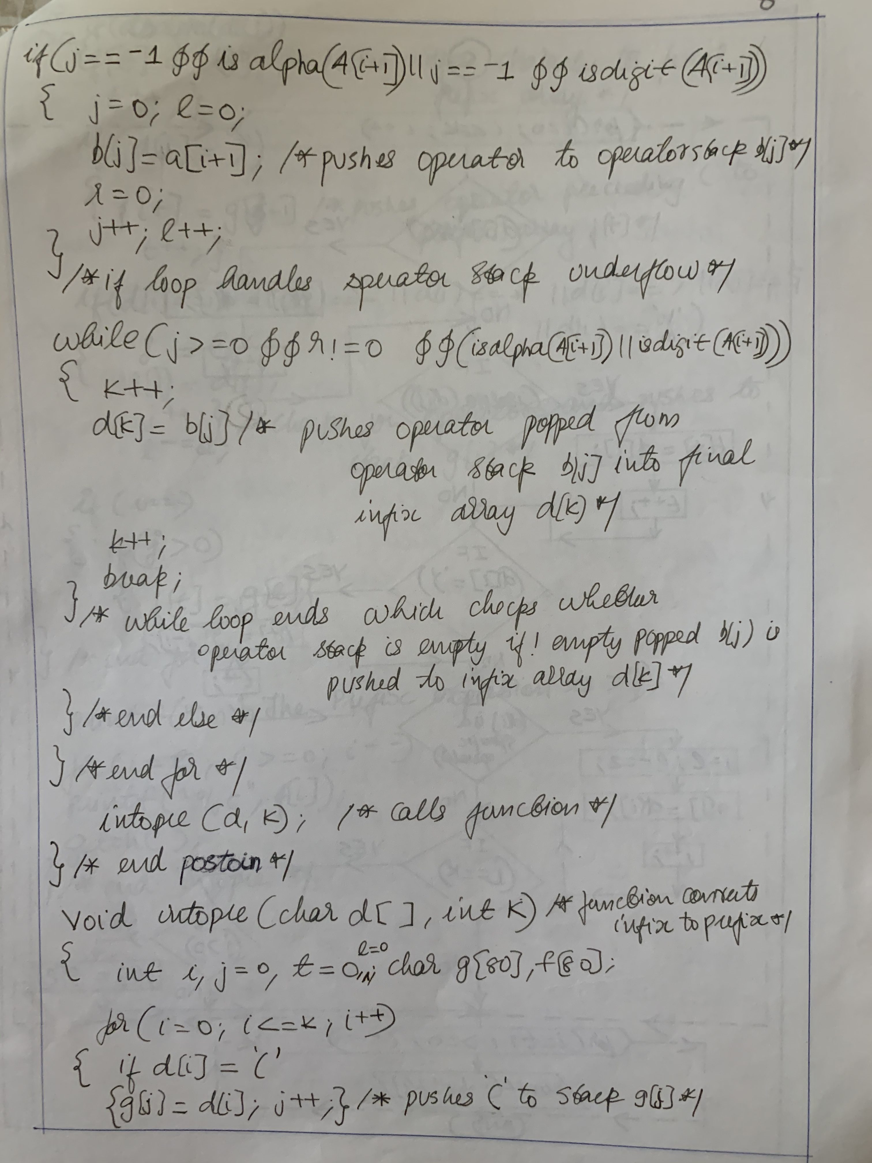 C program to convert a postfix string to prefix form