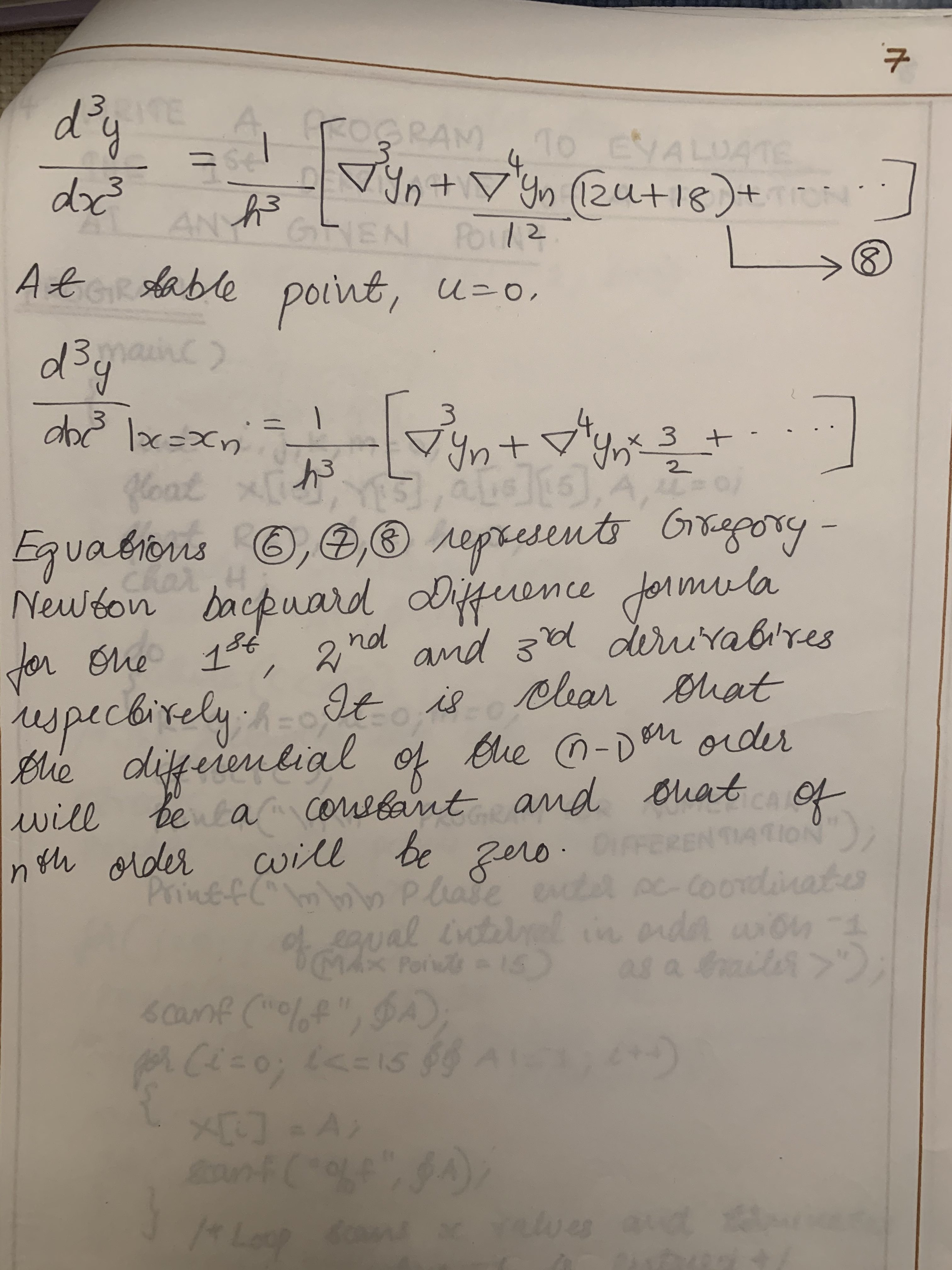 Gregory Newton Backward Interpolation Method