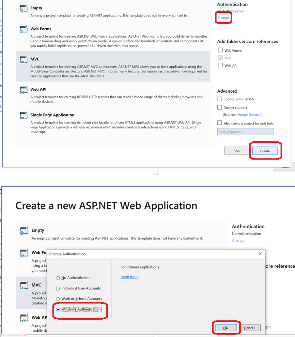 .NET project creation